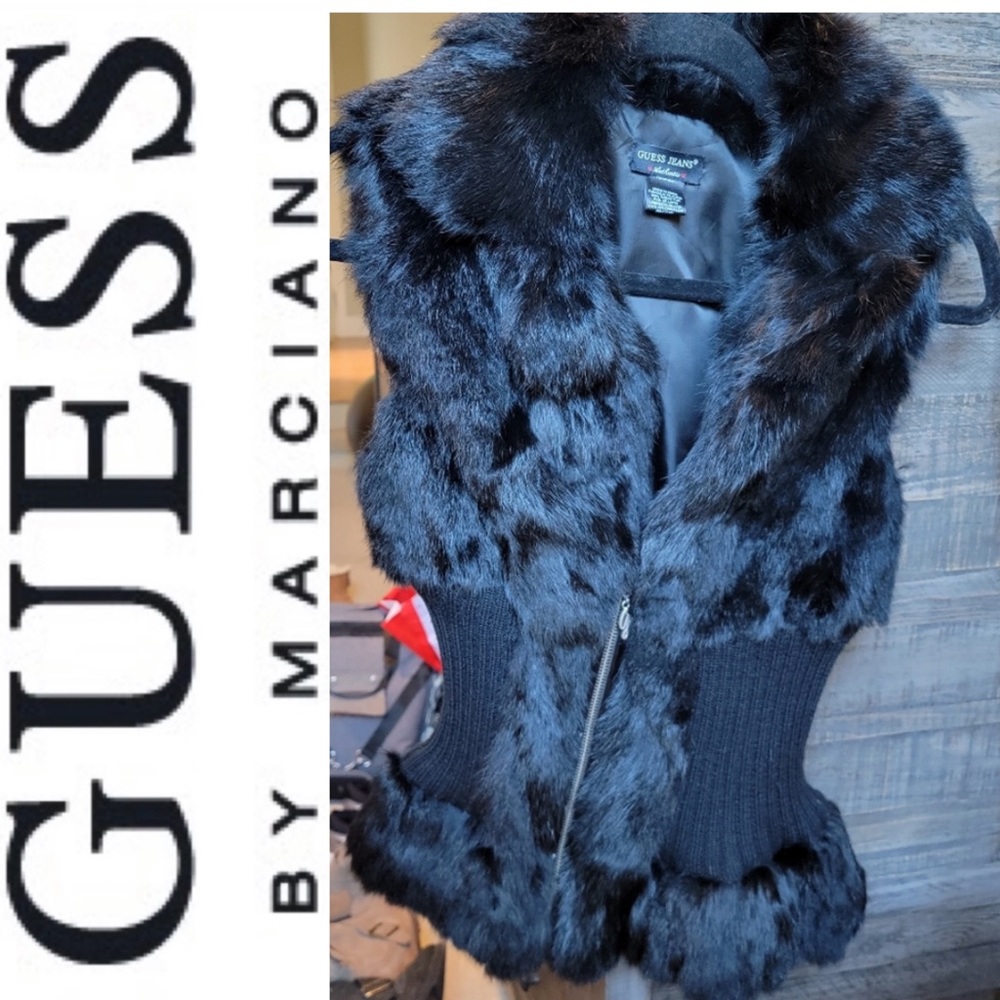 🖤🐰GENUINE RABBIT FUR ZIP VEST ULTRA LUXURIOUS AND SOFT